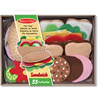 Melissa &amp- Doug - Alimentos de Fieltro Juego para Sándwiches (13954)- Multicolor- 33 piezas